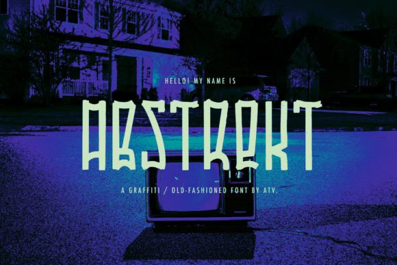 Abstrekt: A Handwritten Display Font with Urban Style