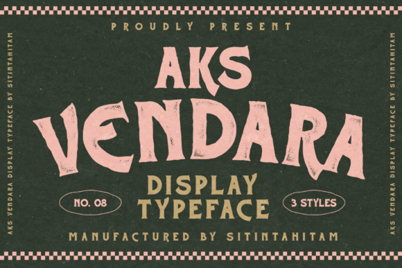 Aks Vendara: A Vintage Display Typeface for Editorial Design