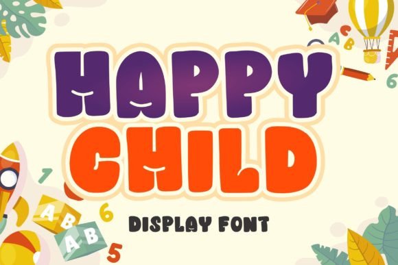 Happy Child Font: A Playful Display Typeface for Marketers