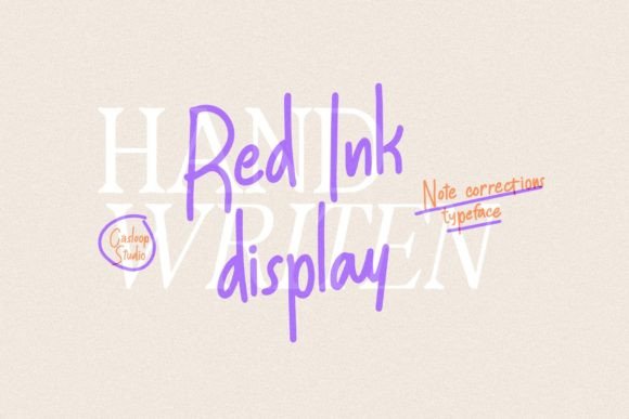 Red Ink: A Playful Handwritten Font for Makers