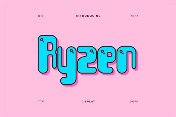 Ryzen: A Cheerful Display Font for Memorable Branding