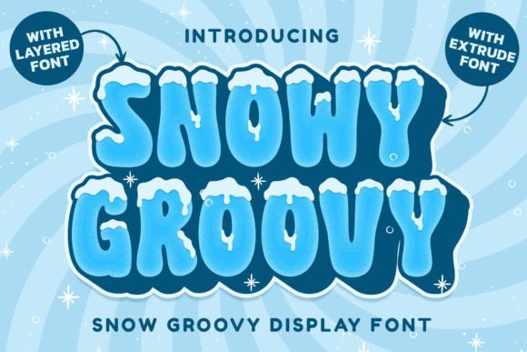 Snowy Groovy: A Playful Winter Display Font for Web Projects
